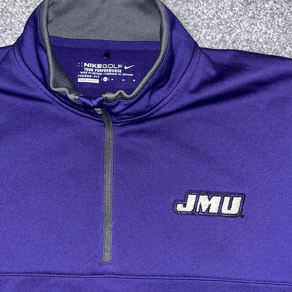 Purple Nike Fit James Madison University JMU Duke Tour Performance sweatshirt M